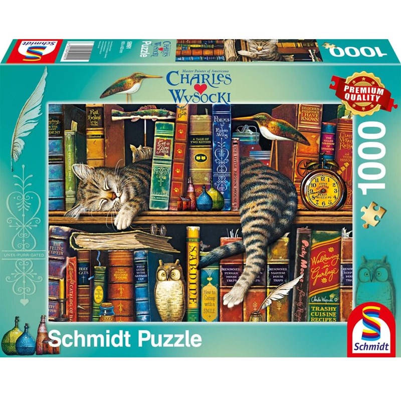 Puzzle frédéric le chat lettré 1000 p