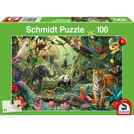 Puzzle les animaux de la jungle 100 pcs