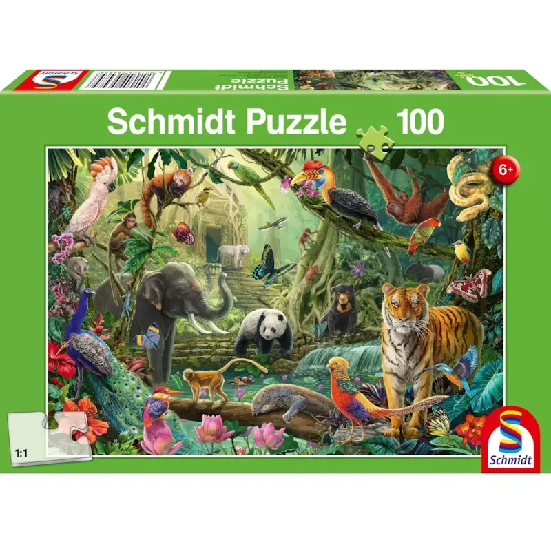Puzzle les animaux de la jungle 100 pcs