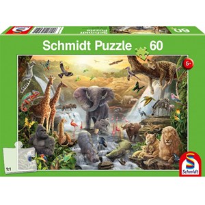 Puzzle animaux en afrique 60 pcs