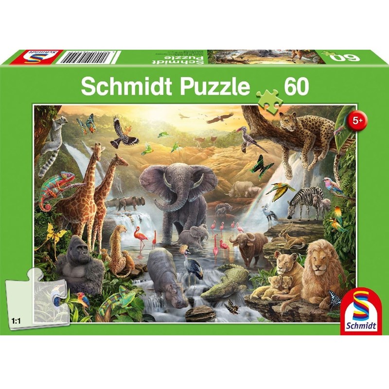 Puzzle animaux en afrique 60 pcs