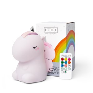 Veilleuse licorne rose pailletée avec t