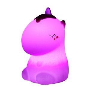 Veilleuse licorne rose pailletée avec t