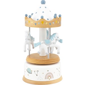 Petite boîte à musique carrousel bois