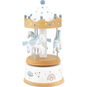 Petite boîte à musique carrousel bois