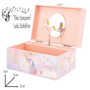 Coffret musical licorne arc-en-ciel
