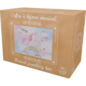Coffret musical licorne arc-en-ciel