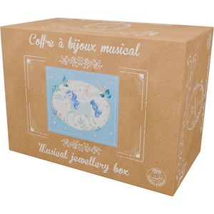 Coffre à bijoux musical licorne