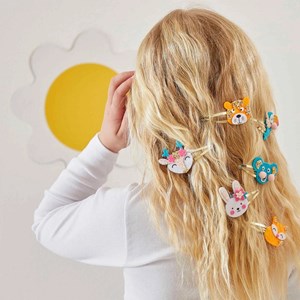 6 barrettes animaux pailletés à créer