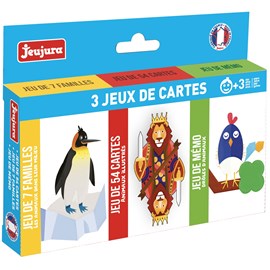 Coffret 3 jeux de cartes