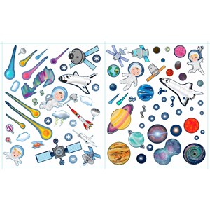 400 autocollants l'espace