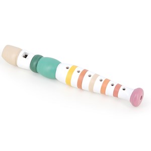 Flûte rayée multicolore en bois
