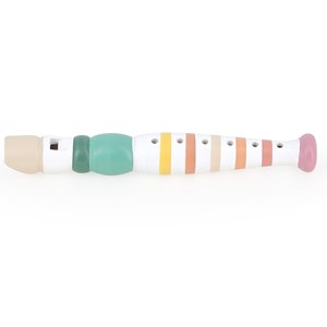 Flûte rayée multicolore en bois