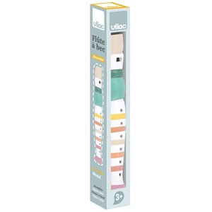 Flûte rayée multicolore en bois