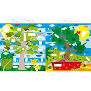 Mon atelier gommettes les arbres