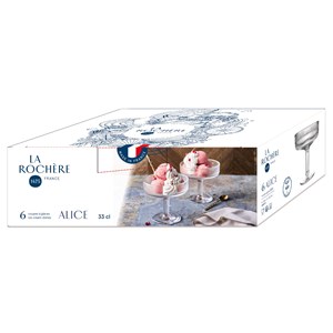 Lot de 6 coupes à dessert alice