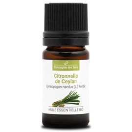 Citronnelle de ceylan - huile essentielle bio - 5ml garantie chromacert® - chémo