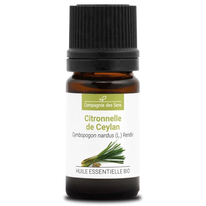 Citronnelle de ceylan - huile essentielle bio - 5ml garantie chromacert® - chémo