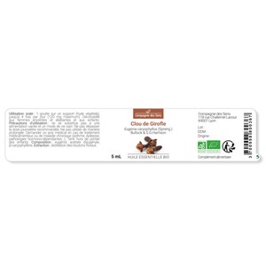 Clou de girofle - huile essentielle bio - 5ml garantie chromacert® - chémotypée