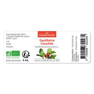 Gaulthérie couchée - huile essentielle bio - 5ml garantie chromacert® - chémotyp