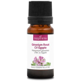 Géranium rosat cv egypte - huile essentielle bio - 10ml, garantie chromacert® -