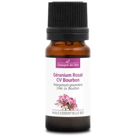 Géranium rosat cv bourbon - huile essentielle bio - 10ml garantie chromacert® -