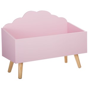 Coffre pour enfant nuage l.58 cm rose