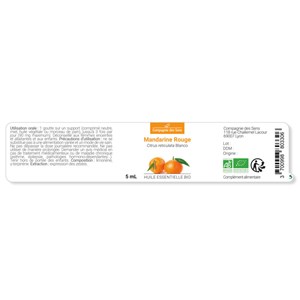 Mandarine rouge - huile essentielle bio - 5ml garantie chromacert® - chémotypée