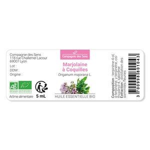 Marjolaine à coquilles - huile essentielle bio - 5ml garantie chromacert® - chém