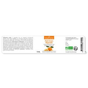 Petit grain bigarade - huile essentielle bio - 5ml garantie chromacert® - chémot