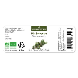 Pin sylvestre (pinus sylvestris) - huile essentielle bio - 10ml garantie chromac