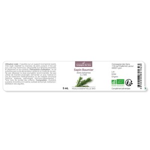 Sapin baumier (abies balsamea) - huile essentielle bio - 10ml garantie chromacer