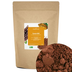 Cacao bio - 800g (en poudre, sans sucres ajoutés) - riche en magnésium