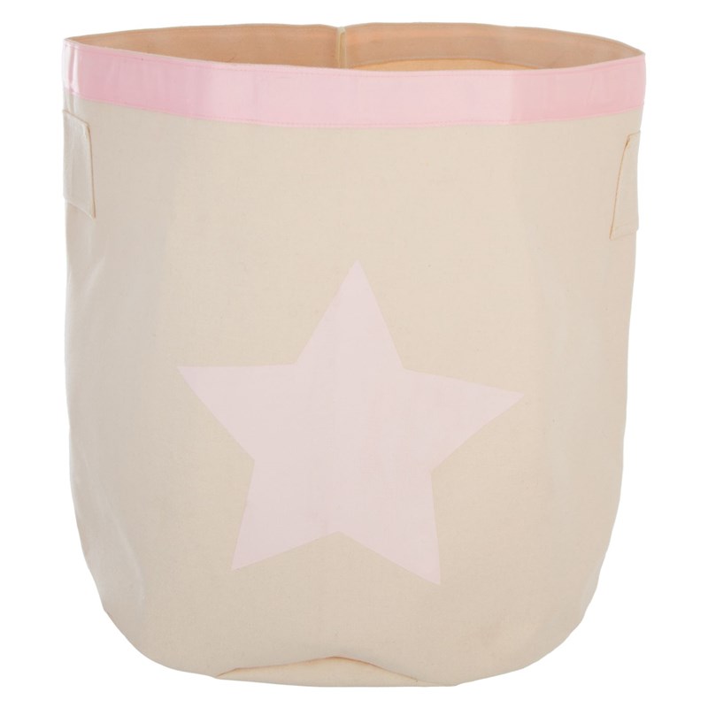 Panier de rangement canvas - rose