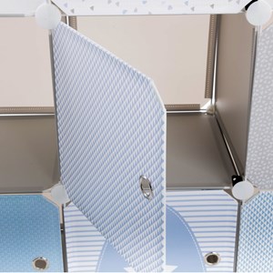 Château de rangement -7 cases - bleu