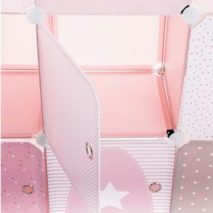 Château de rangement -7 cases - rose