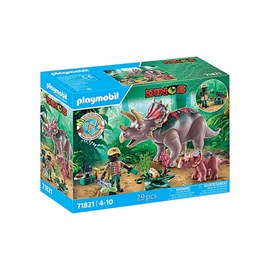 Tricératops bébé, oeuf et explorate