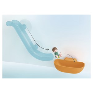 Toboggan aquatique et animaux marins