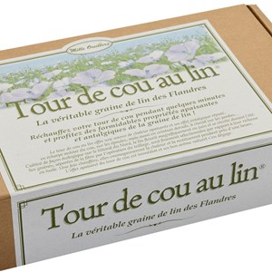 Tour de cou en lin naturel chauffant