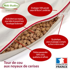 Tour de cou aux noyaux de cerises