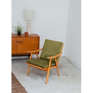 Jakob, le fauteuil en velours vert n°429