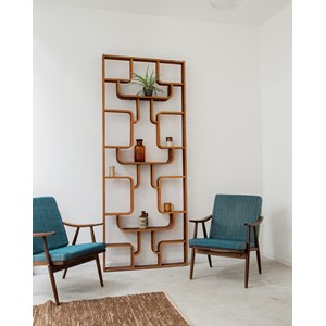 Jakob, le fauteuil bleu en bois n°428