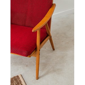 Fauteuil scandinave rouge n°427