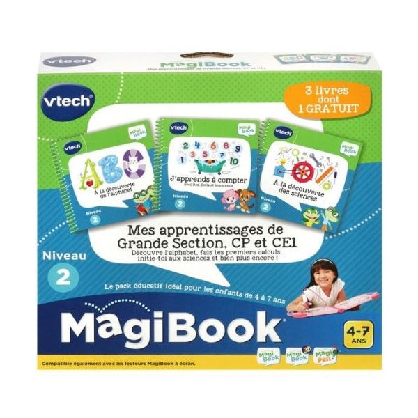 Pack de trois livres vtech magibook mes