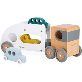 Camion porte-autos en bois