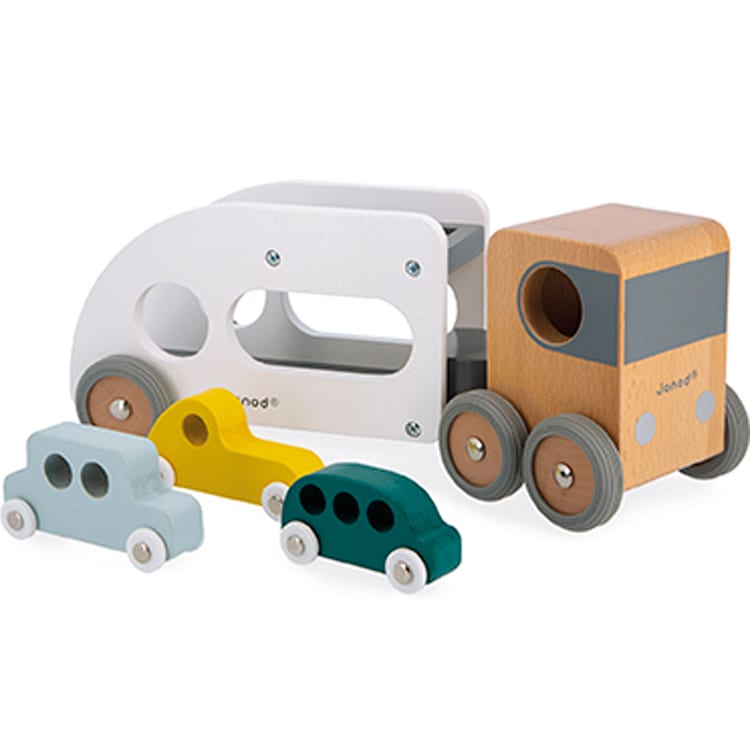 Camion porte-autos en bois (Janod) - Image 4