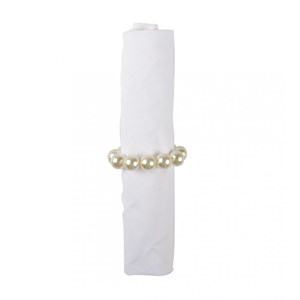 Lot de 4 ronds de serviettes perles
