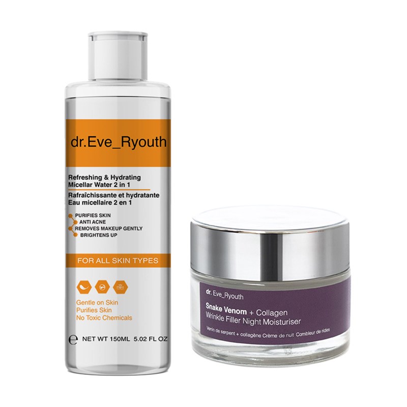 Eau micellaire + crème nuit anti-ride