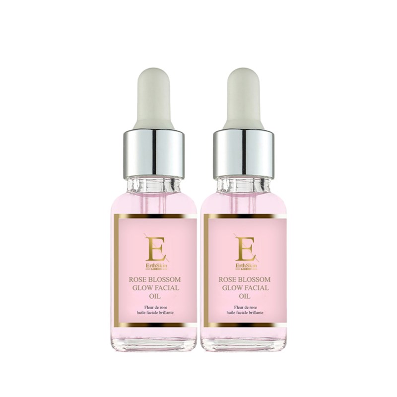2x huile visage rose éclat 30ml