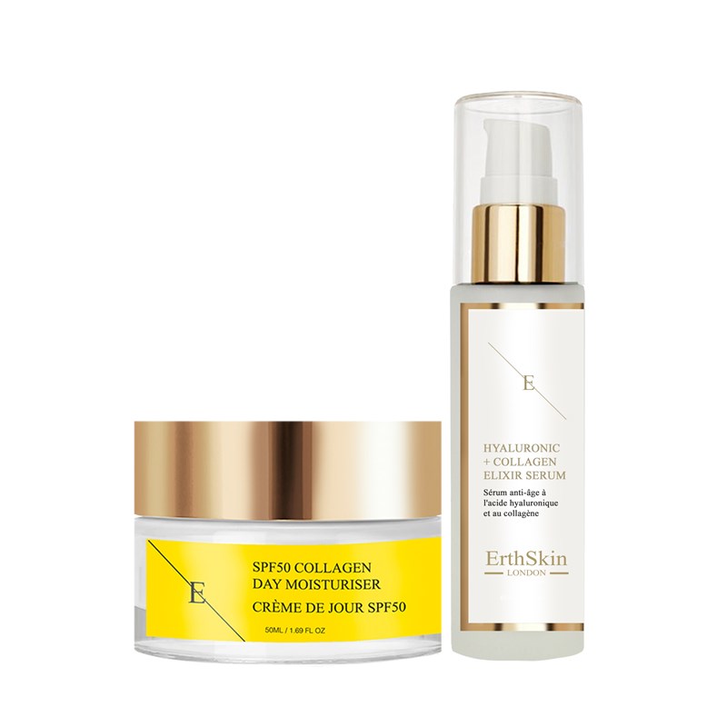 Erth Skin London - Crème spf50 + sérum hyalu et collagène